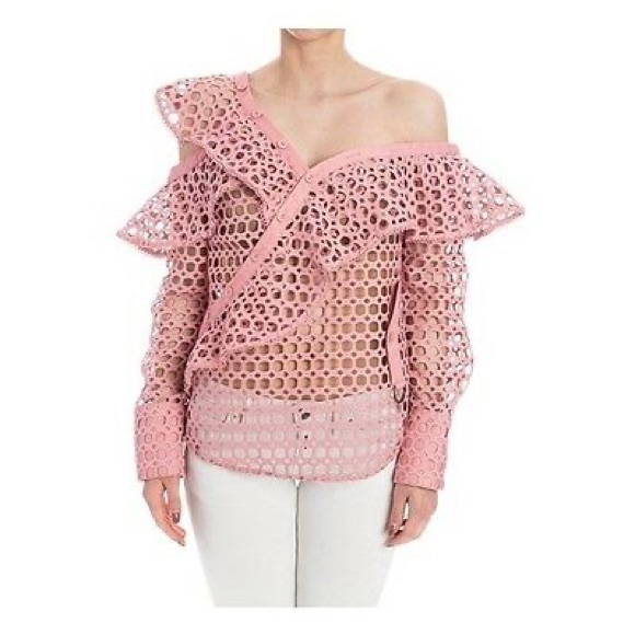 Self Portrait off the shoulder pink top - Picture 2 of 5